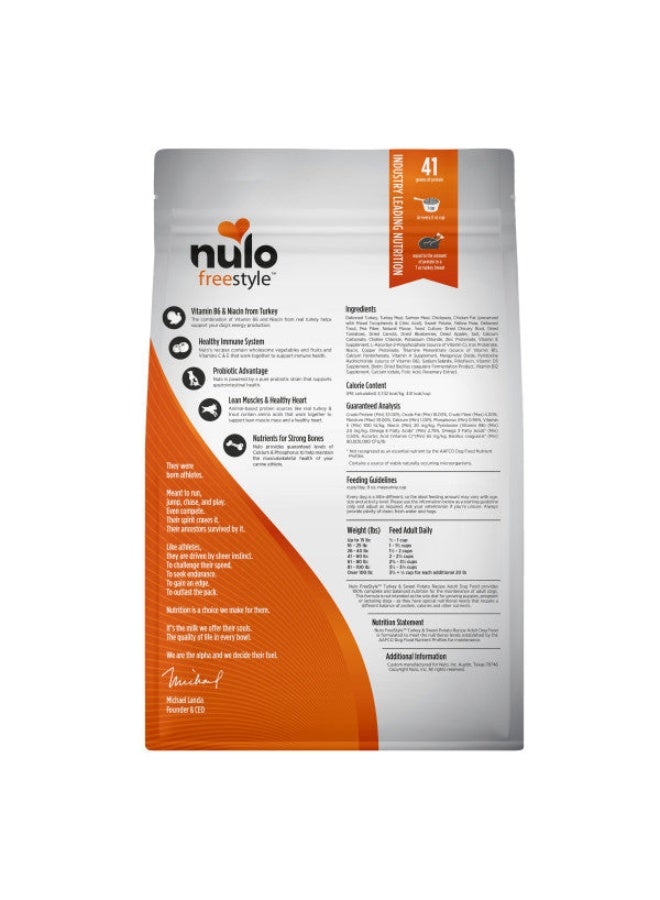 Nulo FreeStyle High-Protein Turkey & Sweet Potato with Patented BC30 Probiotics Dry Dog Food 11.81kg - Image 1