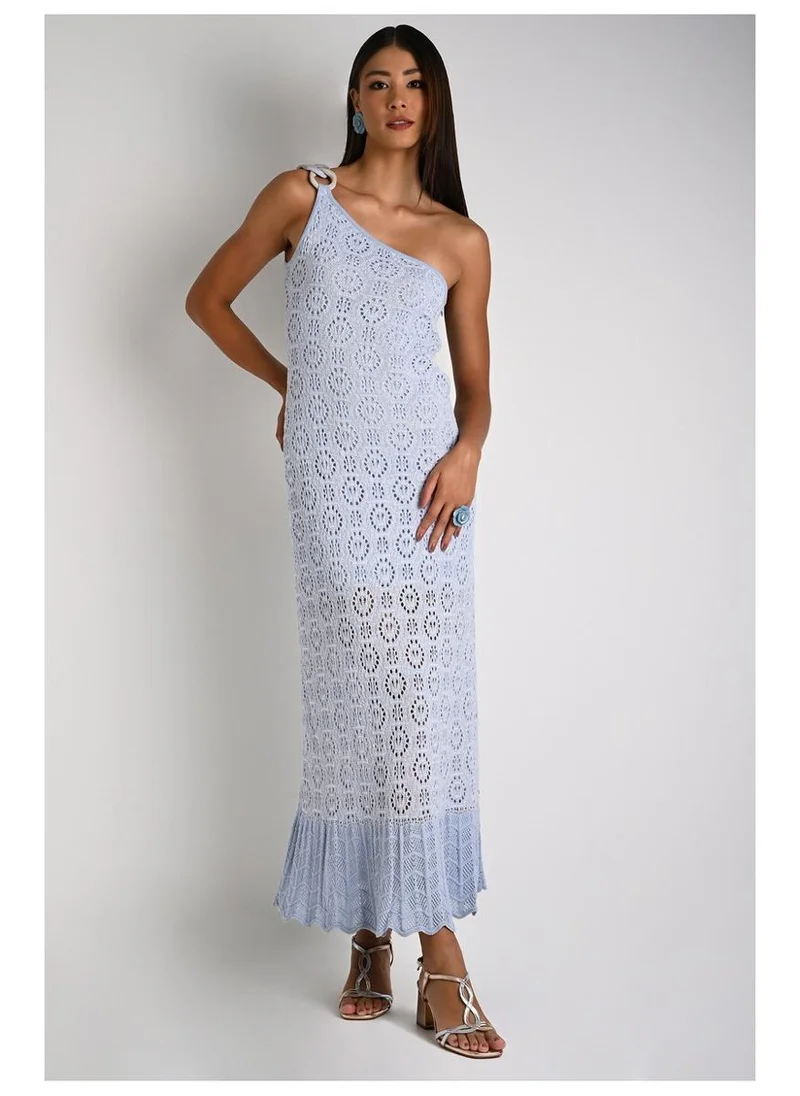 Atlantic Blue Chain Strap Dress