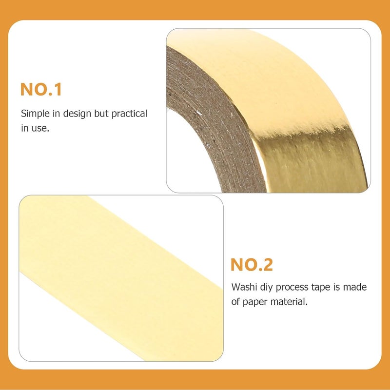 Colored Washi Tape Set 3 Rolls With Gold Foil For Journaling Scrapbooking DIY Crafts - Image 5