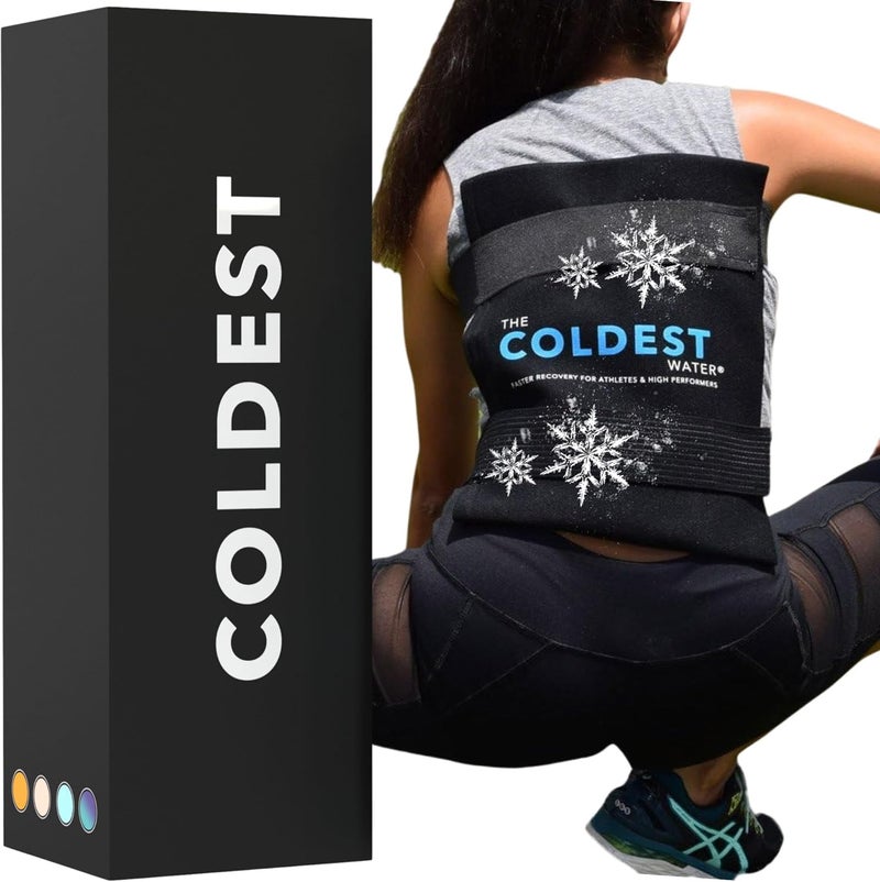 THE COLDEST WATER أبرد حزمة ثلج لتخفيف آلام الظهر  حزمة ثلج متعددة الاستخدامات للجسم بالكامل لتخفيف آلام أسفل الظهر والتورم والكدمات والجراحة والتقلصات  العلاج الساخن والبارد  قابلة لإعادة الاستخدام  قابلة للتعديل  جل كبير - Image 1