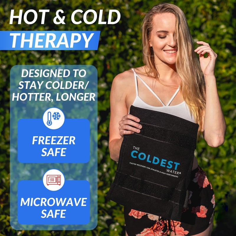 THE COLDEST WATER أبرد حزمة ثلج لتخفيف آلام الظهر  حزمة ثلج متعددة الاستخدامات للجسم بالكامل لتخفيف آلام أسفل الظهر والتورم والكدمات والجراحة والتقلصات  العلاج الساخن والبارد  قابلة لإعادة الاستخدام  قابلة للتعديل  جل كبير - Image 3