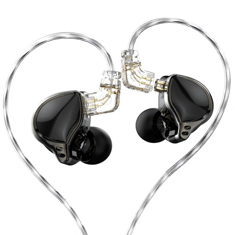 QKZ In-ear Wired Earphones Monitor Headphones HIFI Professional Level Beryllium-coated Dynamic Unit Headphones Line Control Bass Music Can be Wireless BT Mobile Phone Headphones - Image 1