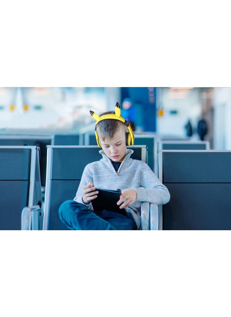 eKids eKids Pokemon Kids Bluetooth Headphones, Wireless Headphones with Microphone Includes Aux Cord, Volume Reduced Kids Foldable Headphones for School, Home, or Travel,Yellow  - Image 5