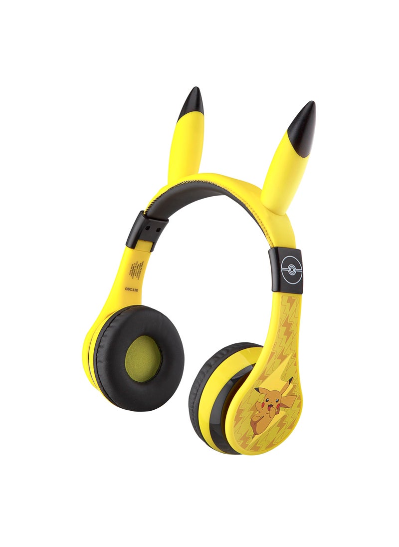 eKids eKids Pokemon Kids Bluetooth Headphones, Wireless Headphones with Microphone Includes Aux Cord, Volume Reduced Kids Foldable Headphones for School, Home, or Travel,Yellow  - Image 4
