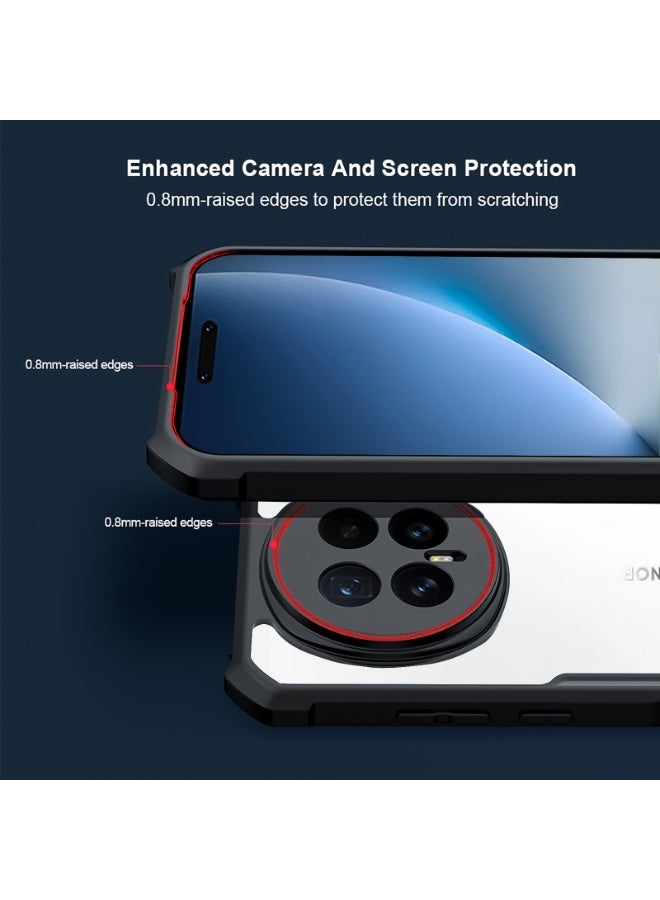 إكسوند جراب لهاتف Honor Magic 8 Pro، غطاء خلفي بحماية للكاميرا، مصنوع من مادة TPU+PC، ممتص للصدمات ومضاد للاصفرار، تصميم نحيف وخفيف يوفر حماية فعالة للهاتف. - Image 2