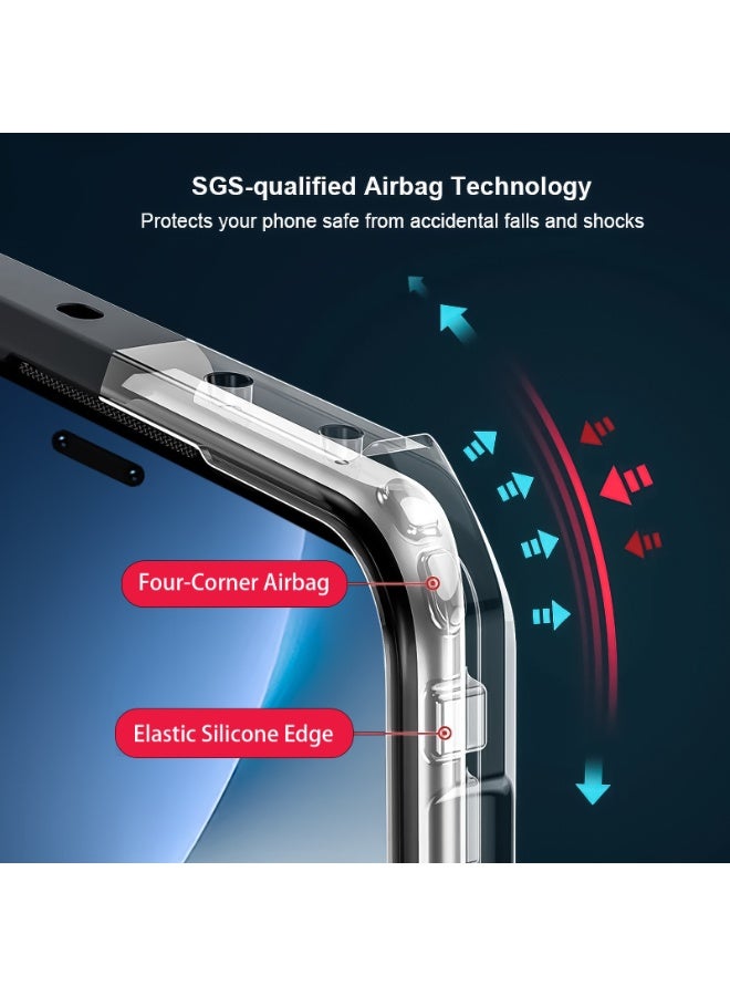 إكسوند جراب لهاتف Honor Magic 8 Pro، غطاء خلفي بحماية للكاميرا، مصنوع من مادة TPU+PC، ممتص للصدمات ومضاد للاصفرار، تصميم نحيف وخفيف يوفر حماية فعالة للهاتف. - Image 5