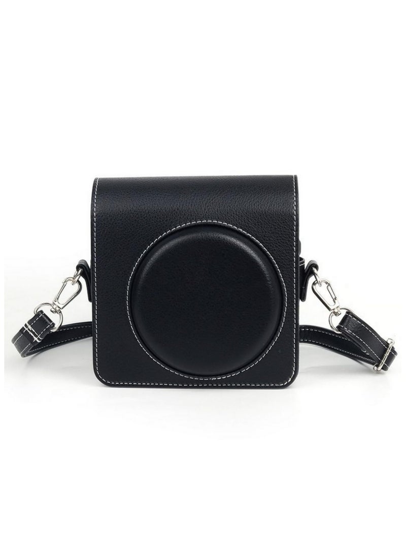 Shockproof PU Leather Instant Camera Case for Fujifilm Instax Square SQ40 with Adjustable Strap Retro Photography Pouch Protective Cover for Travel and Outdoor Shooting  - Image 1