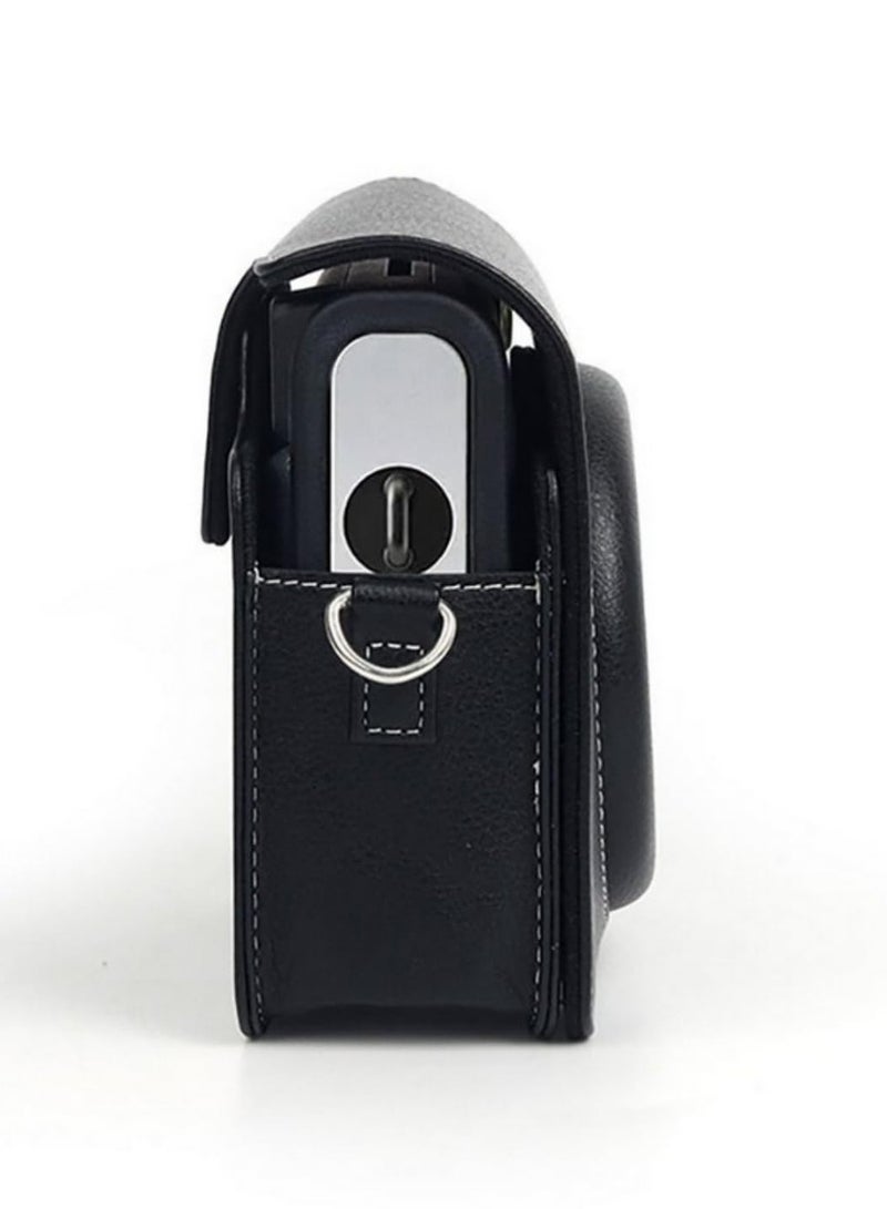Shockproof PU Leather Instant Camera Case for Fujifilm Instax Square SQ40 with Adjustable Strap Retro Photography Pouch Protective Cover for Travel and Outdoor Shooting  - Image 5