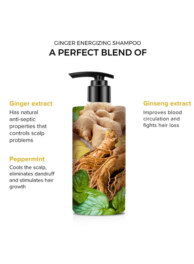 De Fabulous Ginger Energizing Shampoo 250ml Sulphate Free pH Balanced All Hair Types. - Image 2