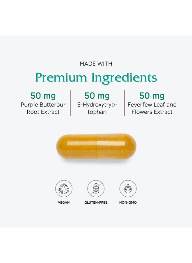 Vitanica , Butterbur Extra, Brain Chemistry and Vessel Support, Vegan, 120 Capsules  - Image 4