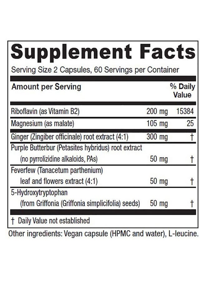 Vitanica , Butterbur Extra, Brain Chemistry and Vessel Support, Vegan, 120 Capsules  - Image 2