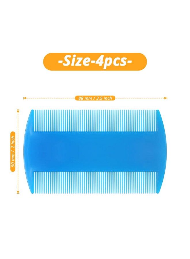 YEEPSYS Hair Comb Double Sided Fine Tooth Combs Fine Tooth Hair Combs For Kids Adults Or Pet Long Short Fine Thick Hair(4 Pack) - Image 3