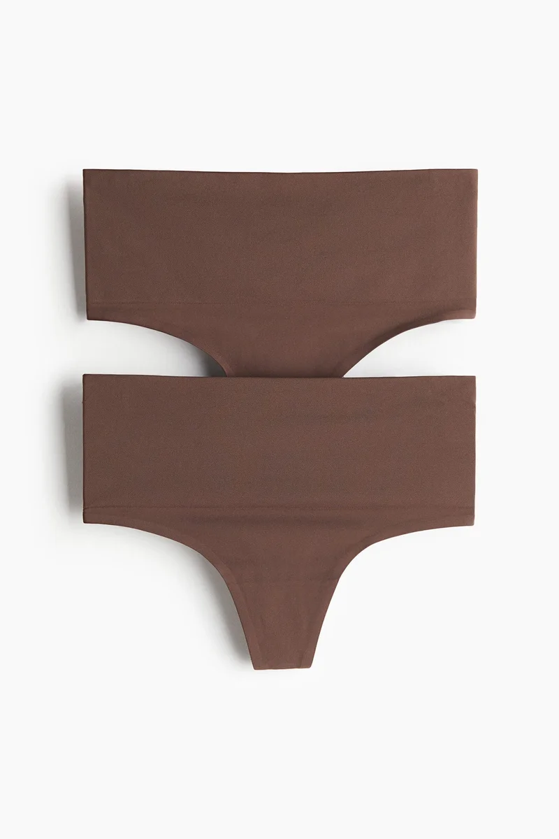 H&M 2-pack Seamless Light Shape Thong briefs