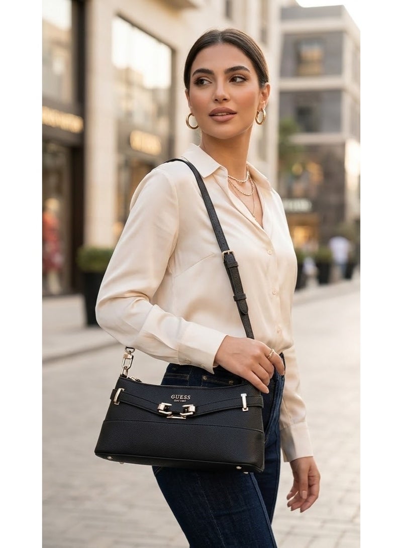 جس حقيبة كتف نسائية من Guess - اسود - Image 4