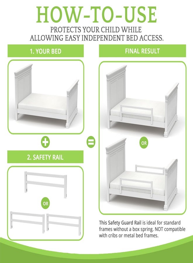 CC KITS Safety Guard Rail for Baby, Kids, and Children - Solid Wood Safety Bed Rail for Toddlers - Easy Installation - Premium Protection for Bunk, Twin, Full, Queen and King Size Beds - (White) - Image 5