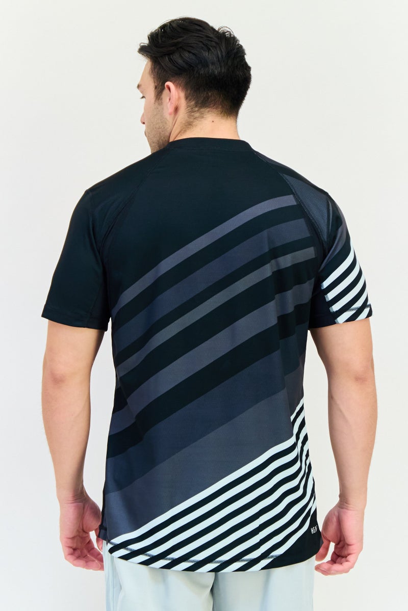 Adidas Men Sportswear Fit Short Sleeves Training Jersey Shirt, Black - Image 3