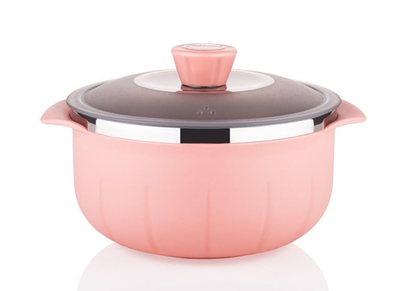 Shrux Serving Bowl with Lid - Set of 3 Pcs Stainless Steel and Plastic Serving Mixing Bowls for Rice & Curry, Microwave Oven & Dishwasher Safe | Hot Insulated Casserole Set-1000ml,1400ml,2200ml - Image 2