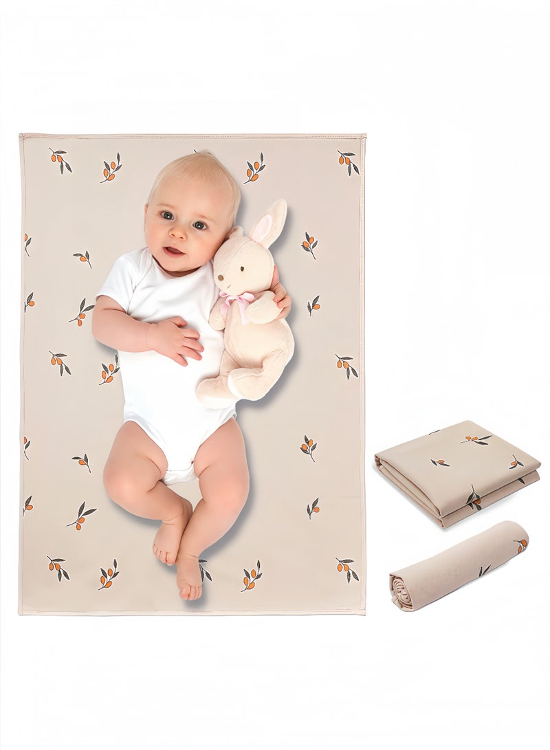 Peachjoy Portable Baby Changing Pad, Travel Waterproof Changing Mat for Newborn Baby, Reusable Foldable Changing Mat for Toddlers, Baby, Newborns, Newborns Toddlers Shower Gifts, 50 * 70 Cm - Image 1