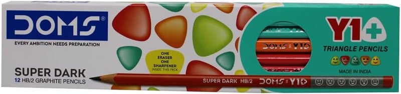 DOMS Wizdom Rt Super Dark Graphite Pencil 12-Pieces - Image 1