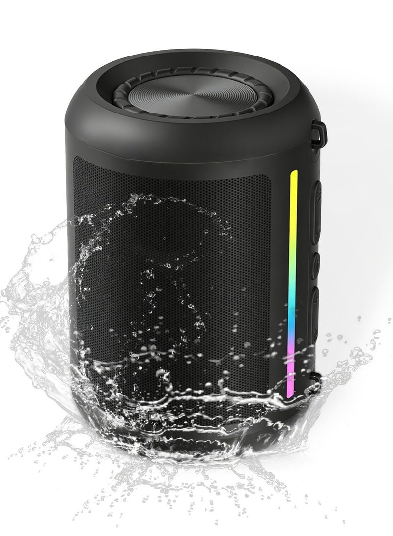 دراكلاو Bluetooth Speaker, Portable Wireless Bluetooth 5.4, Portable Mini Speaker With Battery - RGB Light - Stereo Sound - IPX5 Waterproof - Support TF Card, U Disk,FM - Image 1