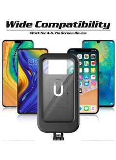 KASTWAVE Bike Phone Holder, Motorcycle Phone Mount, Motorcycle Handlebar Cell Phone Clamp, 360¡ã Adjustable Universal, Scooter Phone Clip for Phone 11 / Phone 11 Pro Max and More 4.7" - 6.8" Cellphone  - Image 5