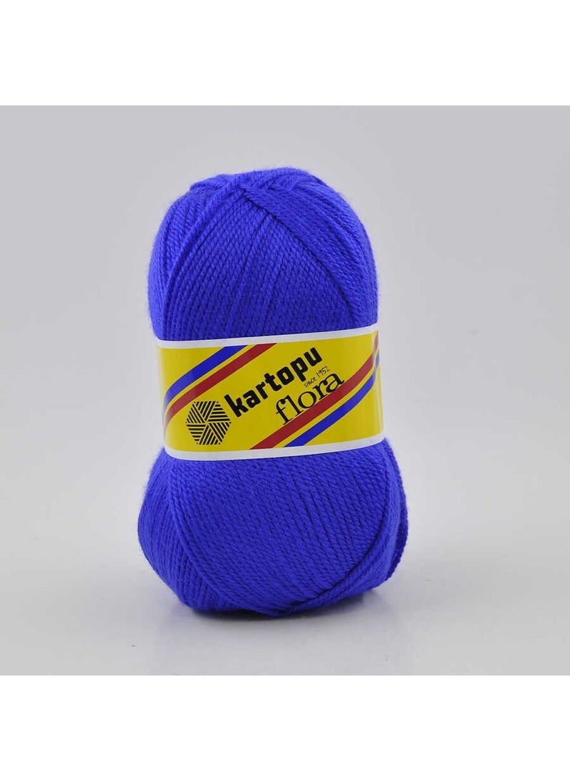 Kartopu Flora K624 5 Pieces Booties Yarn Saks Blue 