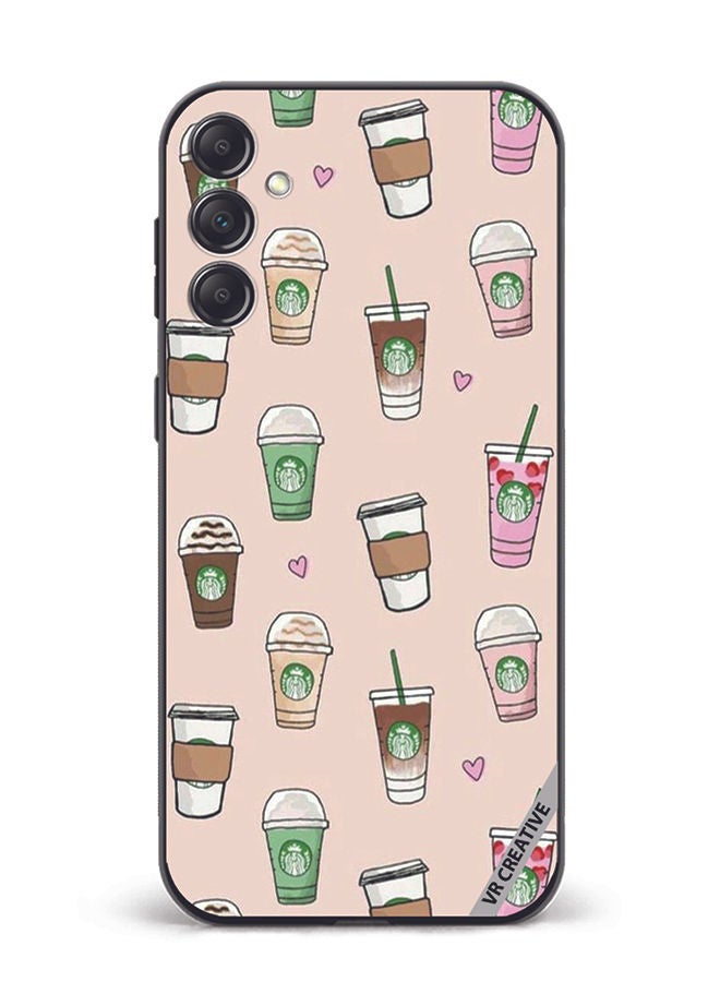 VR CREATIVE Protective Case Cover For Samsung Galaxy A14 5G/A14 Starbucks 2 Design Multicolour - Image 1