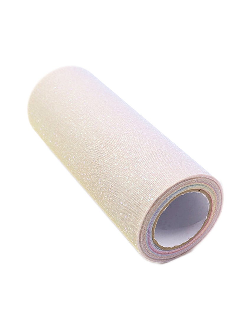 Generic 10 Yards Rainbow Glitter Tulle Roll Netting Fabric Ribbon Craft Ribbon for Table Runner Chair Sash Bow Mini Tutu Skirt (Light）)  - Image 2