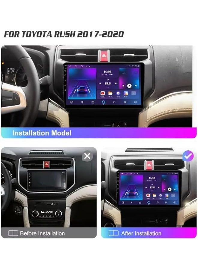 Car Stereo for Toyota Rush 2016–2020 – 9 Inch Android Touch Screen, Latest Version with Wireless Apple CarPlay & Android Auto, GPS Navigation, Bluetooth, Wi-Fi, FM Radio, 2GB RAM + 32GB ROM, Includes Rear Camera - Image 2