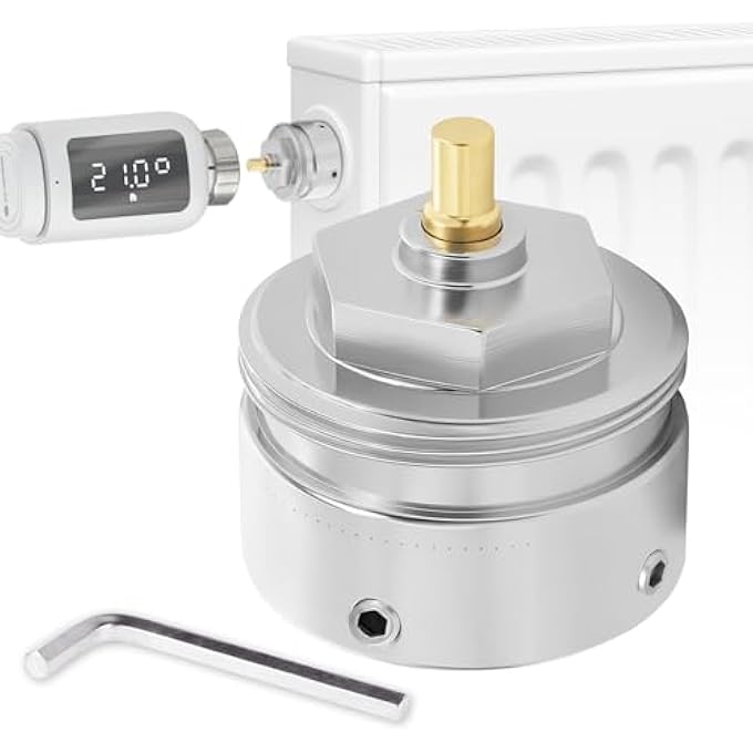 ADAPTER 9800-24.700 FOR DANFOSS RAV VALVES - SUITABLE FOR HEIMEIER THERMOSTATIC HEADS M30 X 1.5 - INCL. 2 MM HEX KEY - Image 1