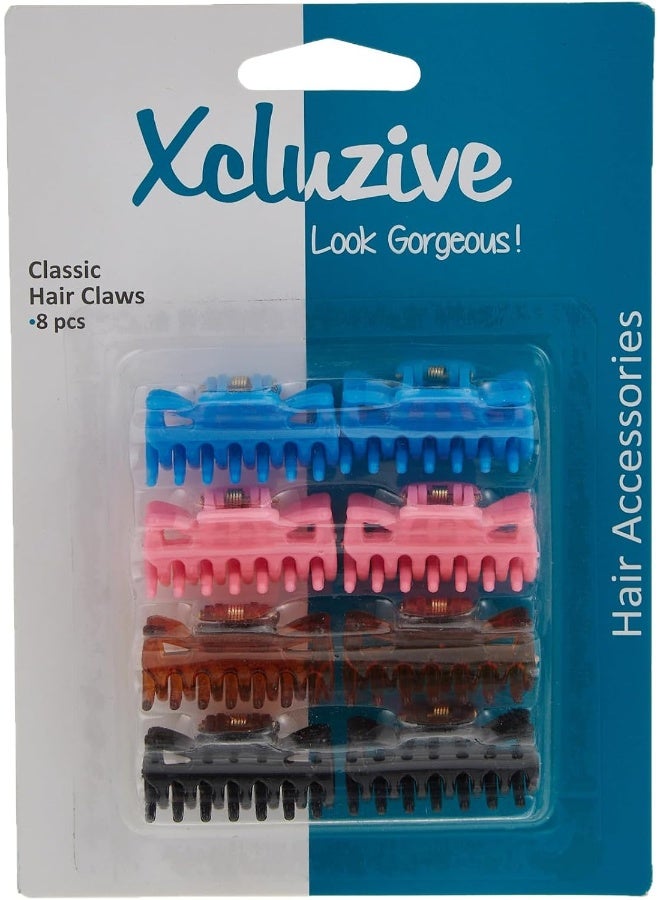 Xcluzive Classic Hair Claws 8 Pcs New - Image 2
