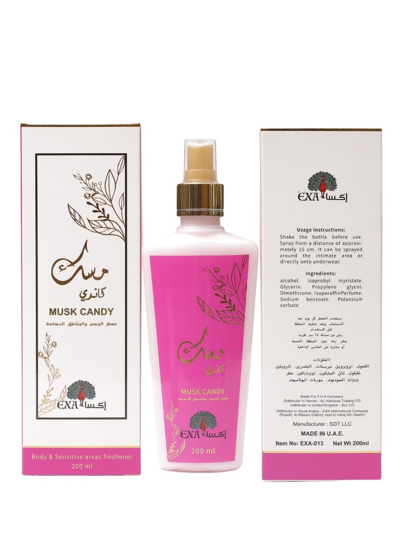 إكسا معطر  للجسم  والمناطق الحساسة برائحة مسك  كاندي 200 مل - Image 1