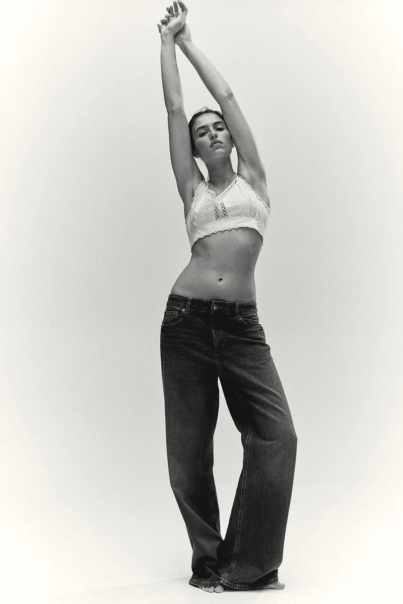 اتش اند ام Harper High Rise Wide Leg Jeans