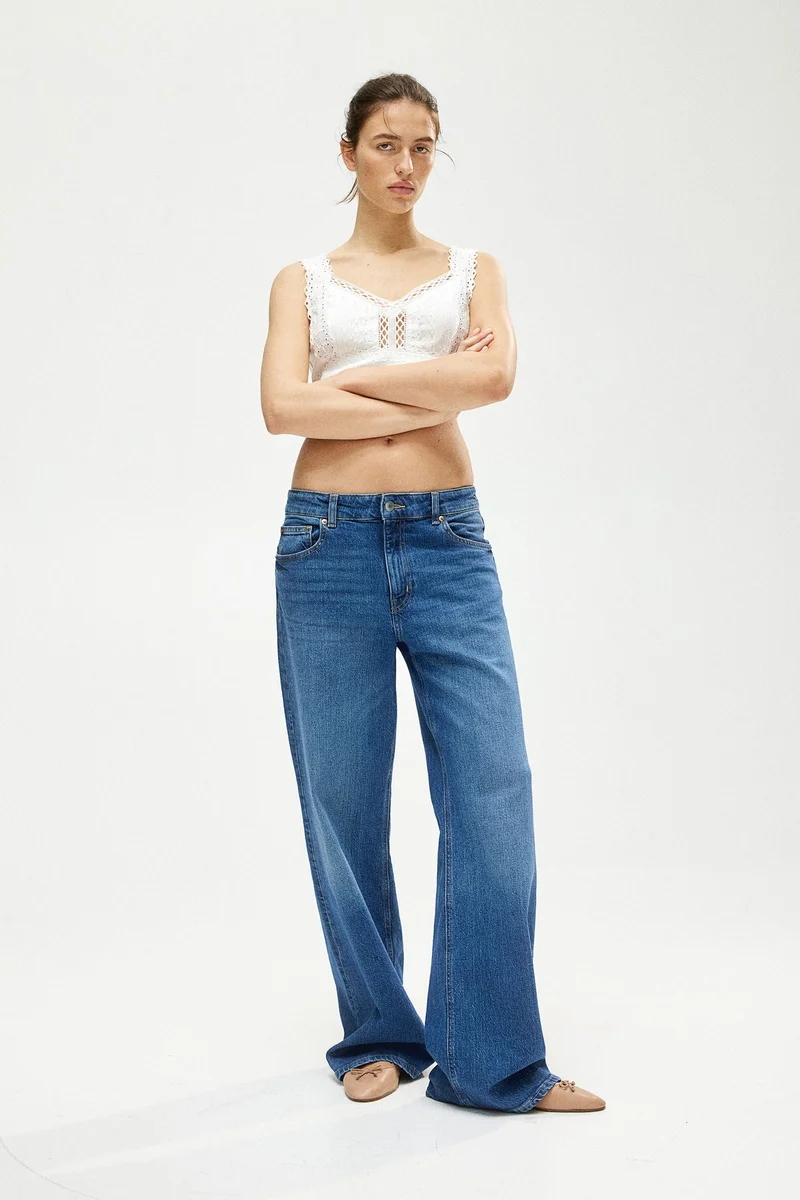 اتش اند ام Harper High Rise Wide Leg Jeans