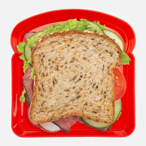 Jacent Reusable Kids Lunch Sandwich Box Container, 3D Sea Life: 1 Pack *Colors Vary, Pack Sandwiches For Childs Lunch, Sandwich Saver For On The Go - Image 3
