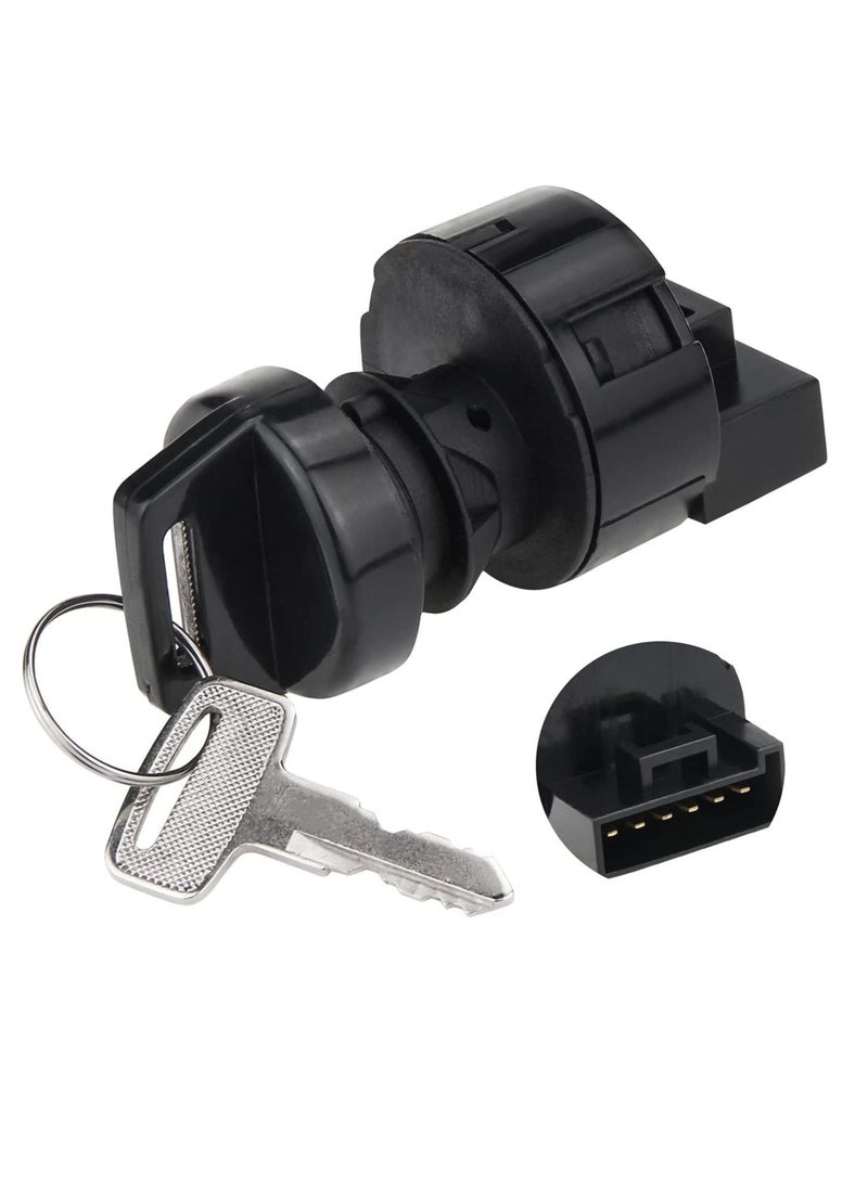 Excefore Ignition Key Switch for Polaris Ranger Off/Run/Start 6 Pin 3 Position  - Image 1