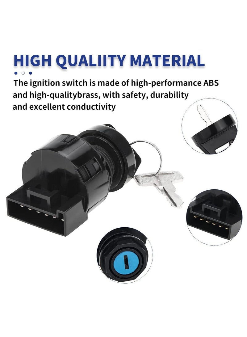 Excefore Ignition Key Switch for Polaris Ranger Off/Run/Start 6 Pin 3 Position  - Image 4