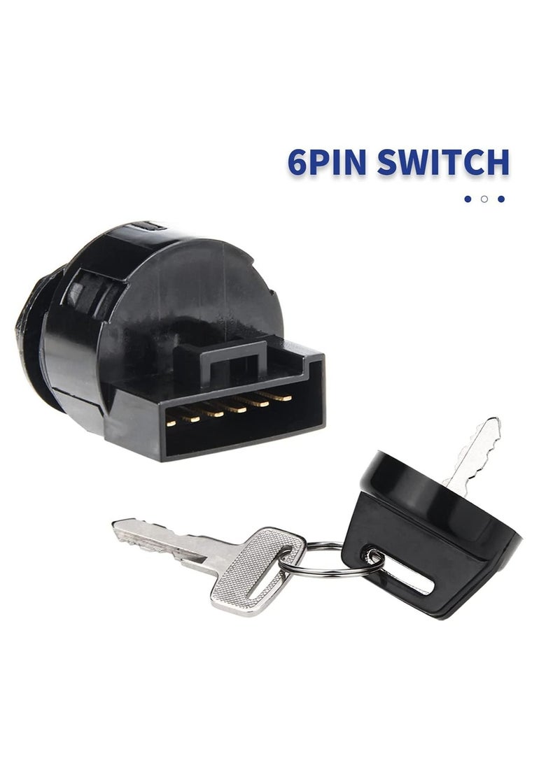 Excefore Ignition Key Switch for Polaris Ranger Off/Run/Start 6 Pin 3 Position  - Image 3