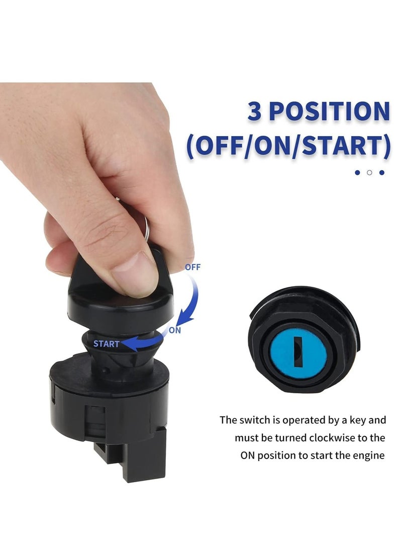 Excefore Ignition Key Switch for Polaris Ranger Off/Run/Start 6 Pin 3 Position  - Image 2