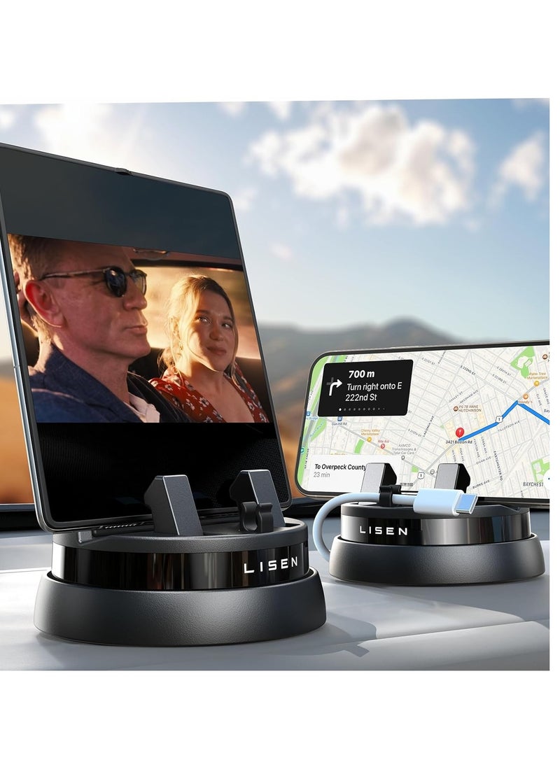 Lisen - Universal Car Dashboard Phone Holder | 360° Rotatable Mount for Smartphones & GPS Compatible with iPhone 15 Pro Max/14/13/12, Samsung Galaxy S24/S23/S22 Secure & Stable Car Phone Mount for All Vehicles - Image 1