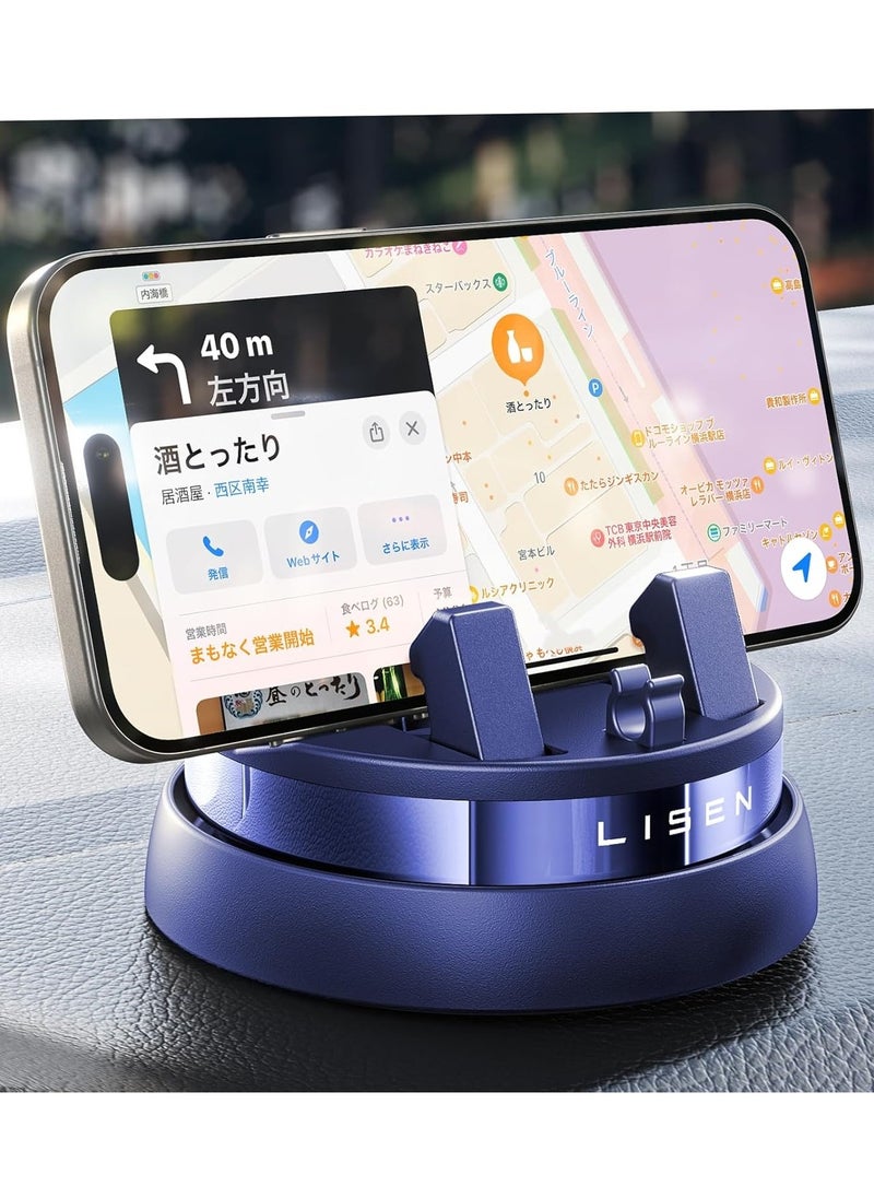 Lisen - Universal Car Dashboard Phone Holder | 360° Rotatable Mount for Smartphones & GPS Compatible with iPhone 15 Pro Max/14/13/12, Samsung Galaxy S24/S23/S22 Secure & Stable Car Phone Mount for All Vehicles - Image 1