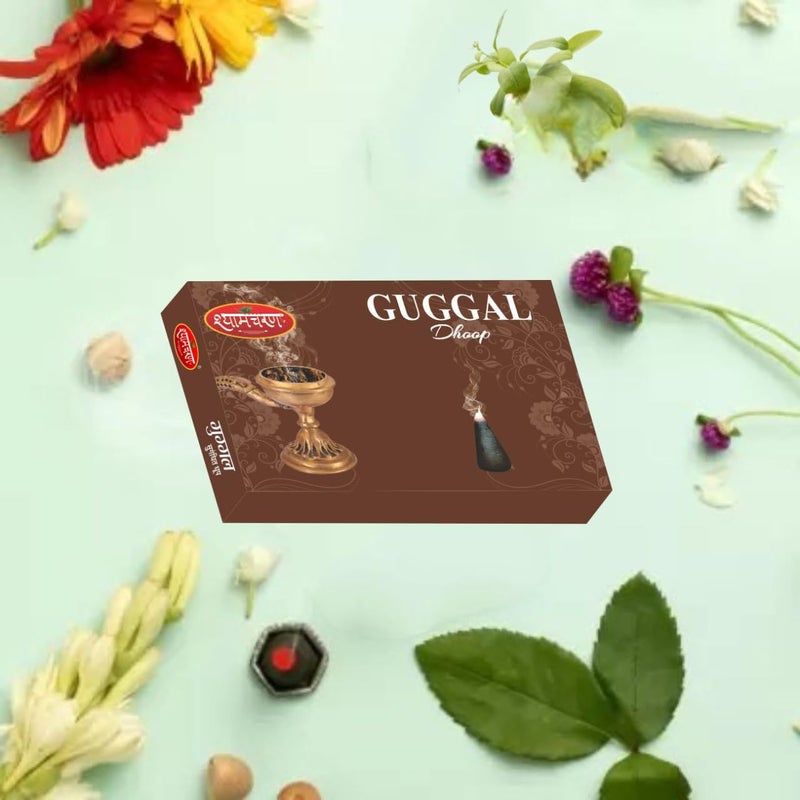Shyam Charan Premium Wet Dhoop Cones Guggal Mogra Lavender Loban Chandan Fragrance Set of 6 Boxes NonToxic Herbal Aromatic dhup agarbatti Pooja Items