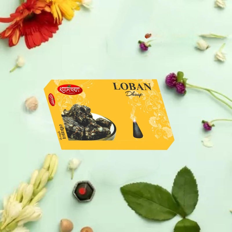 Shyam Charan Premium Wet Dhoop Cones Guggal Mogra Lavender Loban Chandan Fragrance Set of 6 Boxes NonToxic Herbal Aromatic dhup agarbatti Pooja Items