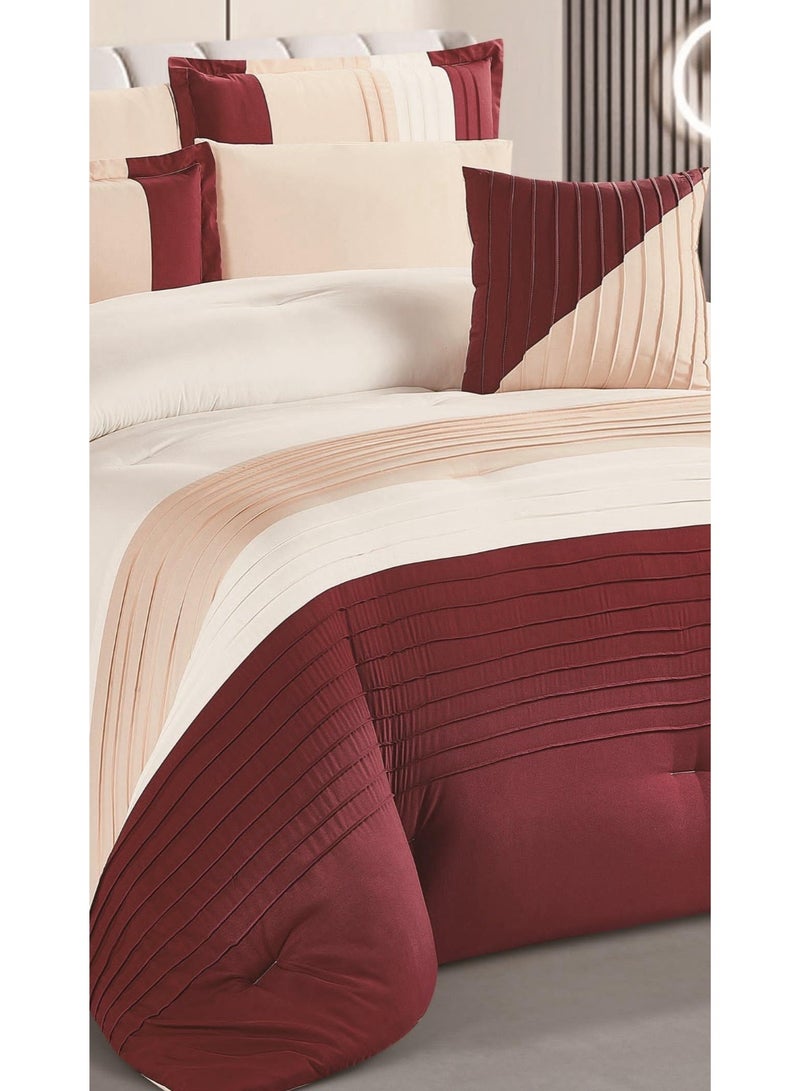 RedRoss *A double bed sheet with a modern striped design and embroidery that adds a touch of elegance, made of microfiber, size 240*260 cm - Image 3