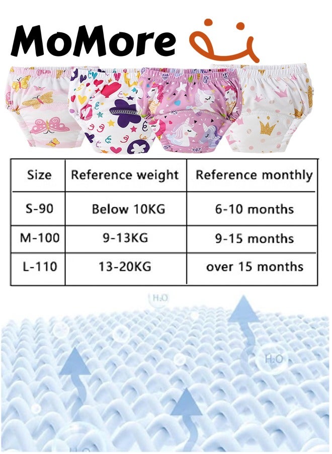 Momore Pack Of 4, 6 Layer Breathable Cotton Training Pants, Large Size, 11 To 14 Kg  - Image 4