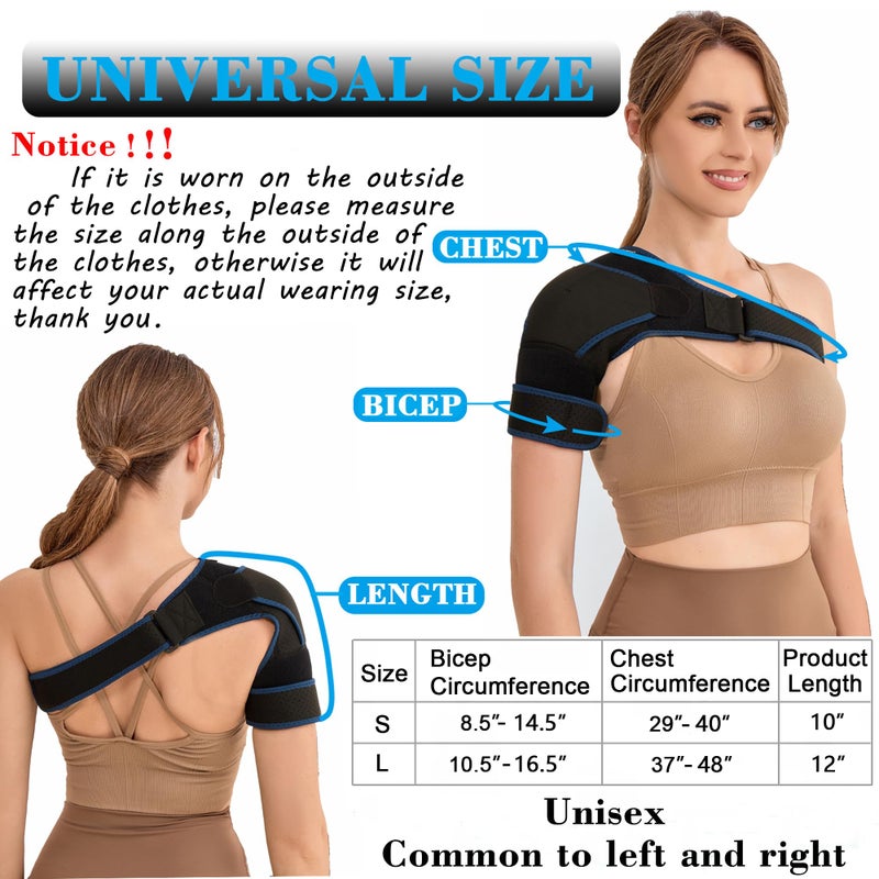 VISKONDA Shoulder Brace Sling Immobilizer and Compression Sleeve,Rotator Cuff Injury Supports for AC Joint Pain Relief,Arm Stability,Tear,Bursitis,Swelling,Tendonitis,for Men and Women (Small) - Image 4