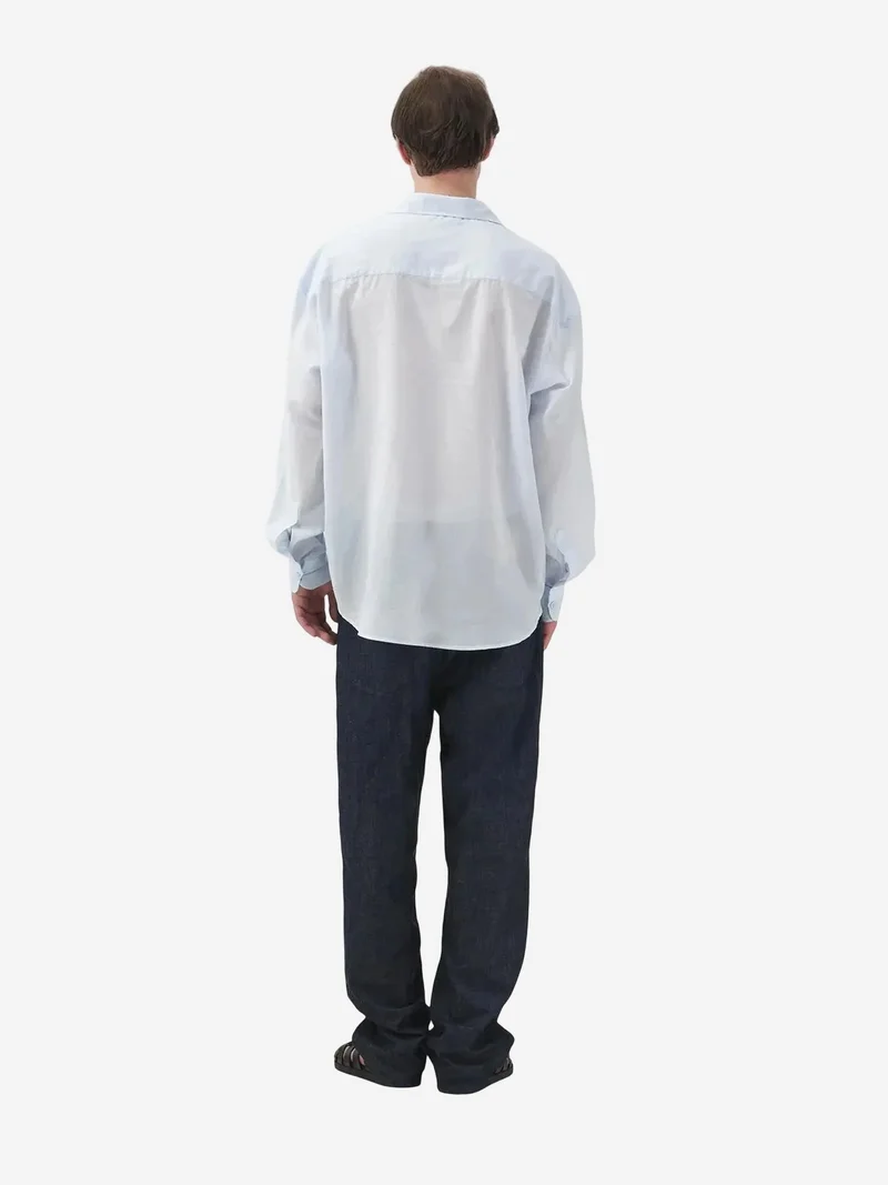 Giesto Powder Blue GIESTO Casual Relaxed Fit Long Sleeve Shirt with Tie Detail for Men | Best Price UAE