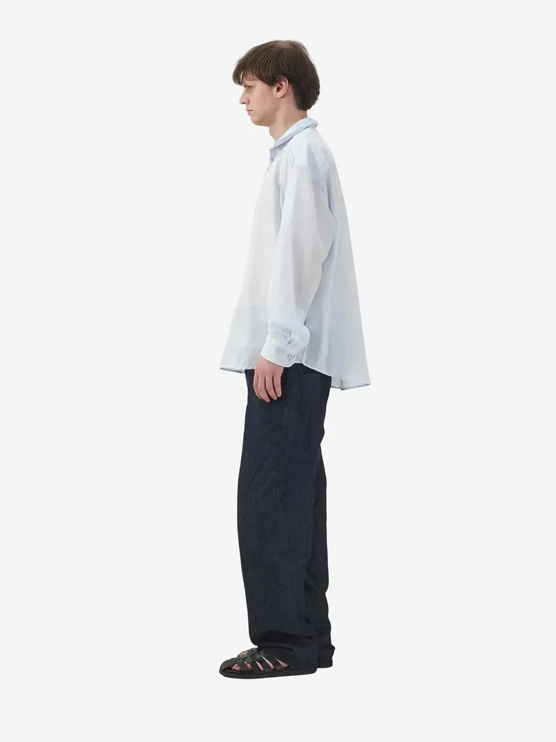 Giesto GIESTO Casual Relaxed Fit Long Sleeve Shirt with Tie Detail