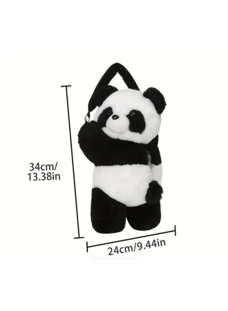1pc Cute Panda Car Back Storage with Hanging Tissue Holder - Soft Plush Multi-Functional Storage, Easy Access Tissue Dispenser, Suitable for Cars, Suvs, - Car Interior with Expressive Eyes And Arms (No Installation Required - Image 4