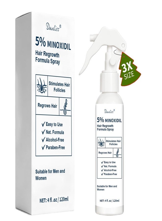 danliss 5% Minoxidil for Men and Women, Hair & Beard Growth Treatment with Biotin & Rosemary Growth Treatment for Thinning & Hair Loss - Extra Strength Minoxidil Hair Loss Serum 4 oz - Image 1